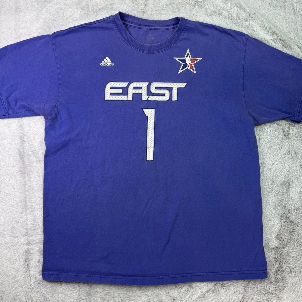 Derrick Rose NBA ALL STAR EAST Chicago BullsMens Large T-Shirt Vintage Adidas